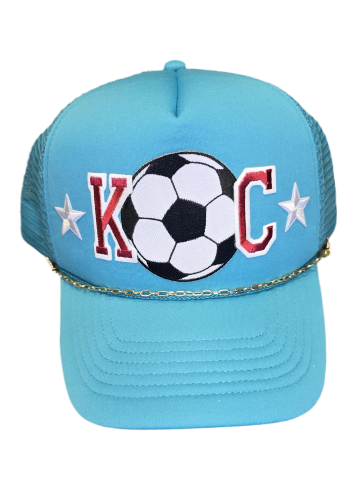 KC Current Teal & Red KC Soccer Trucker Hat with