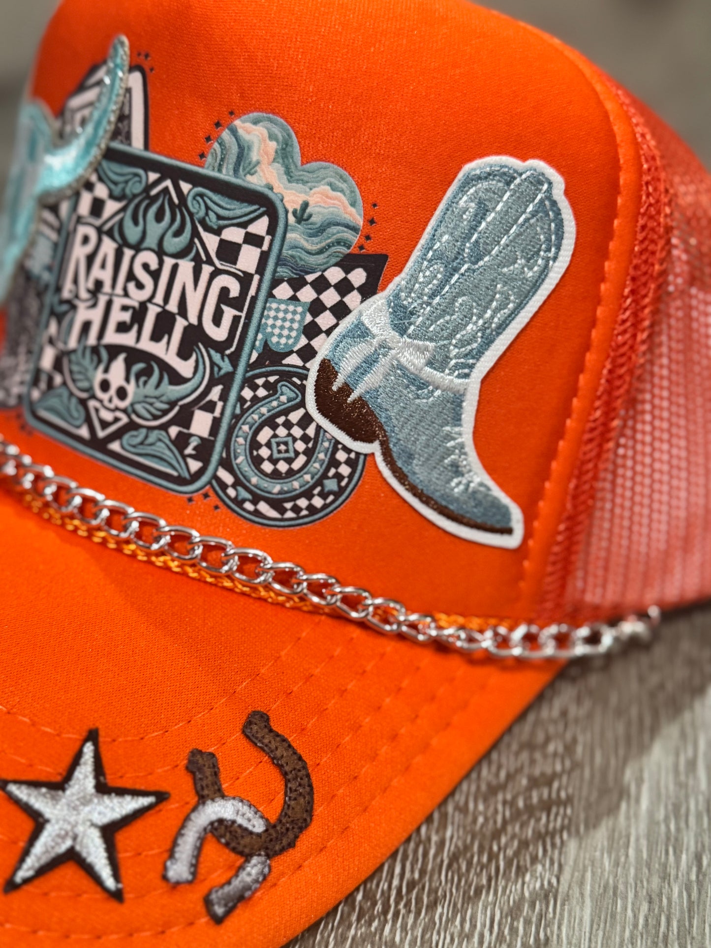 Raising Hell Western Trucker Hat
