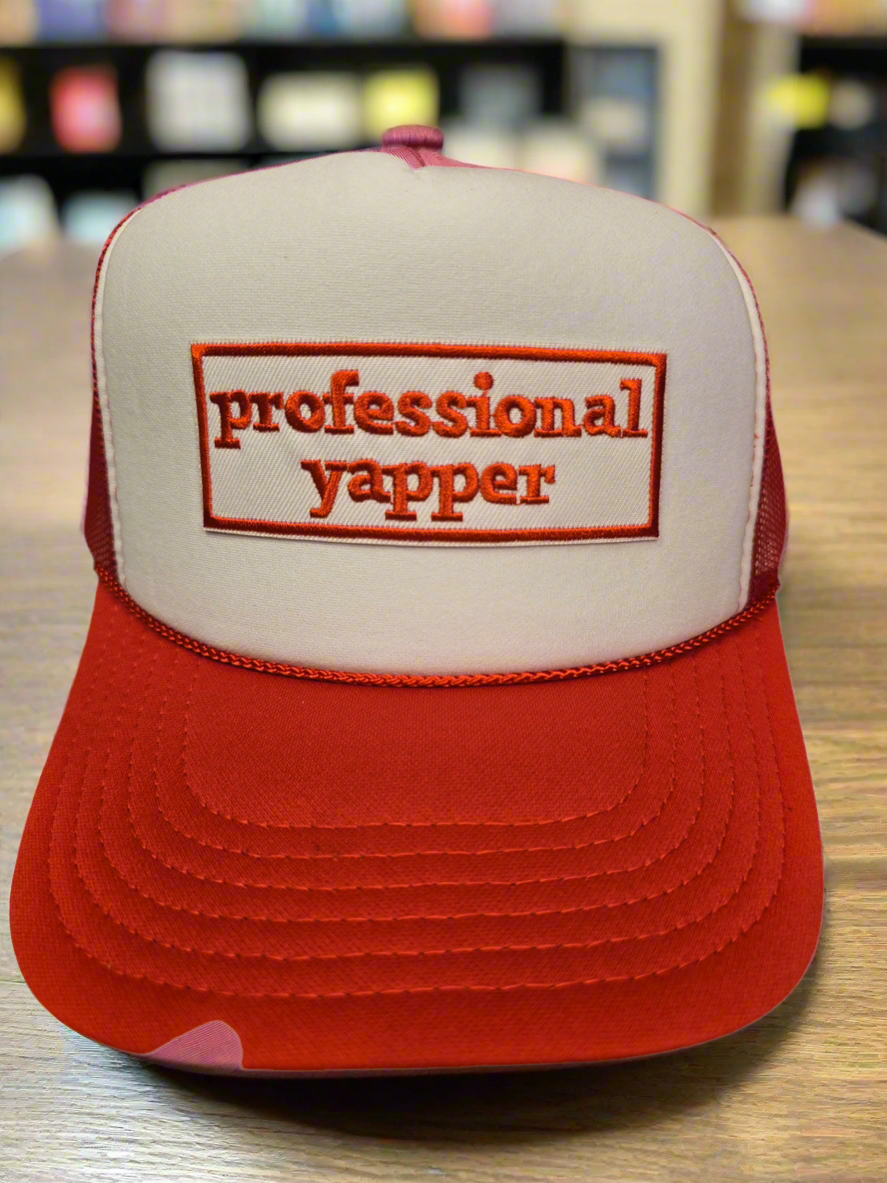 Professional Yapper Red & White Trucker Hat