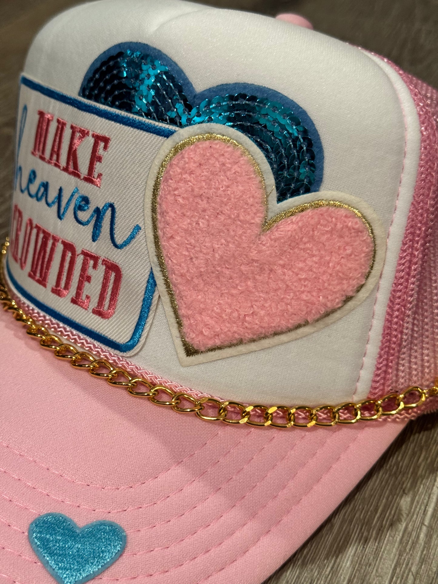 Make Heaven Crowded Christian Trucker Hat