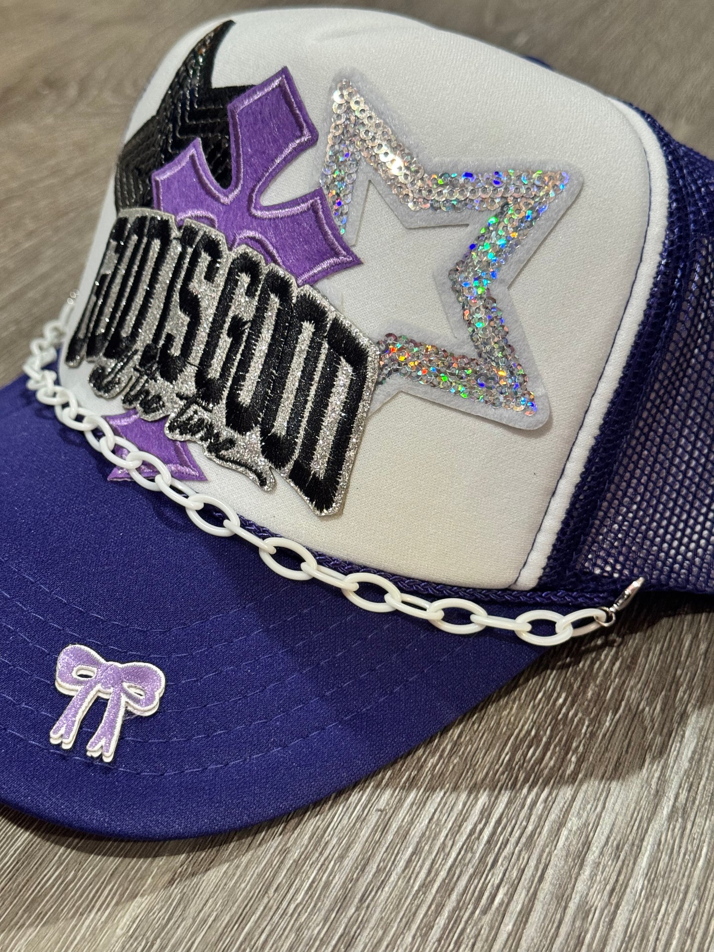 God is Good Sparkle & Cross Trucker Hat