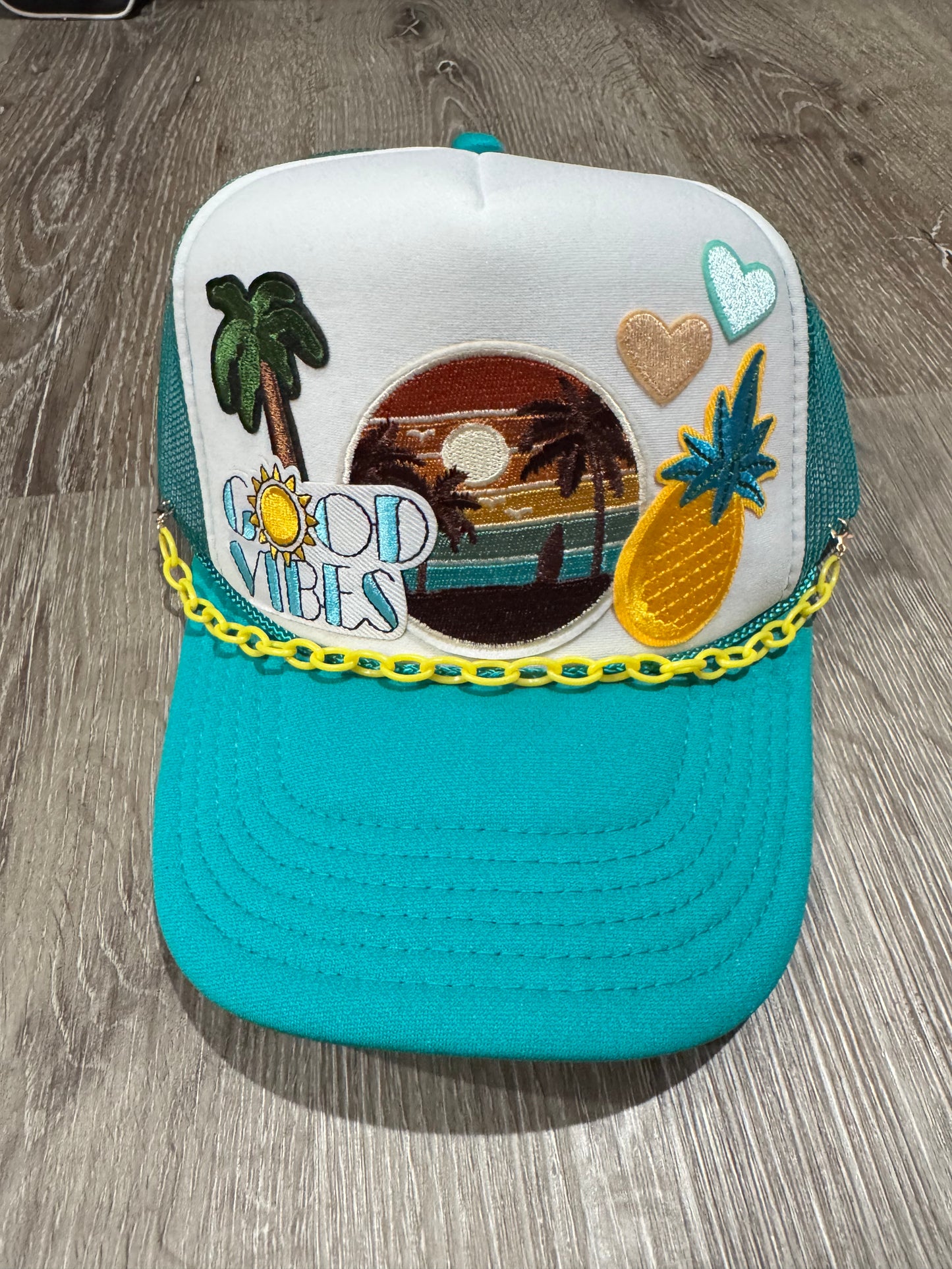 Good Vibes Beach Sunset Trucker Hat