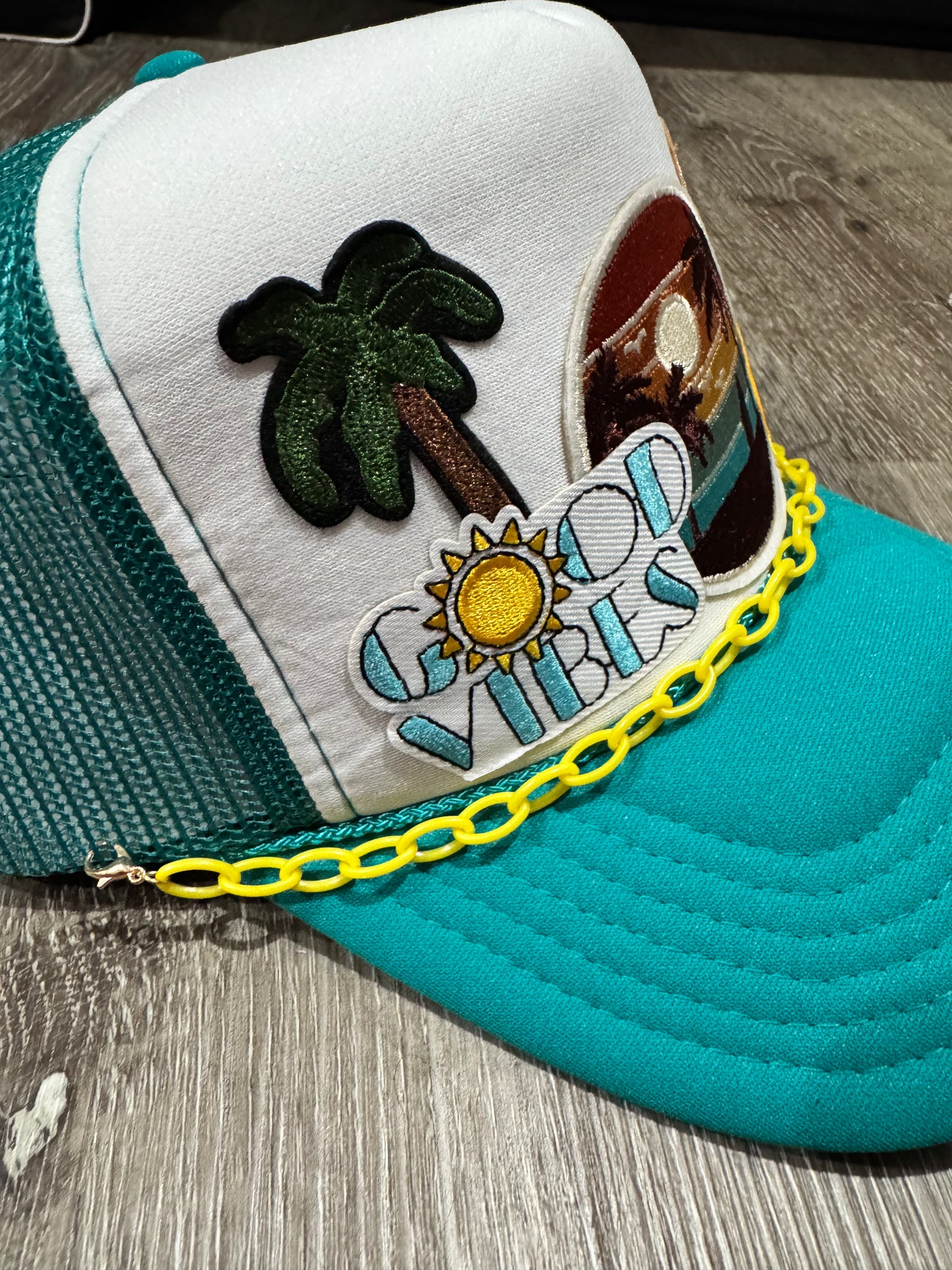 Good Vibes Beach Sunset Trucker Hat
