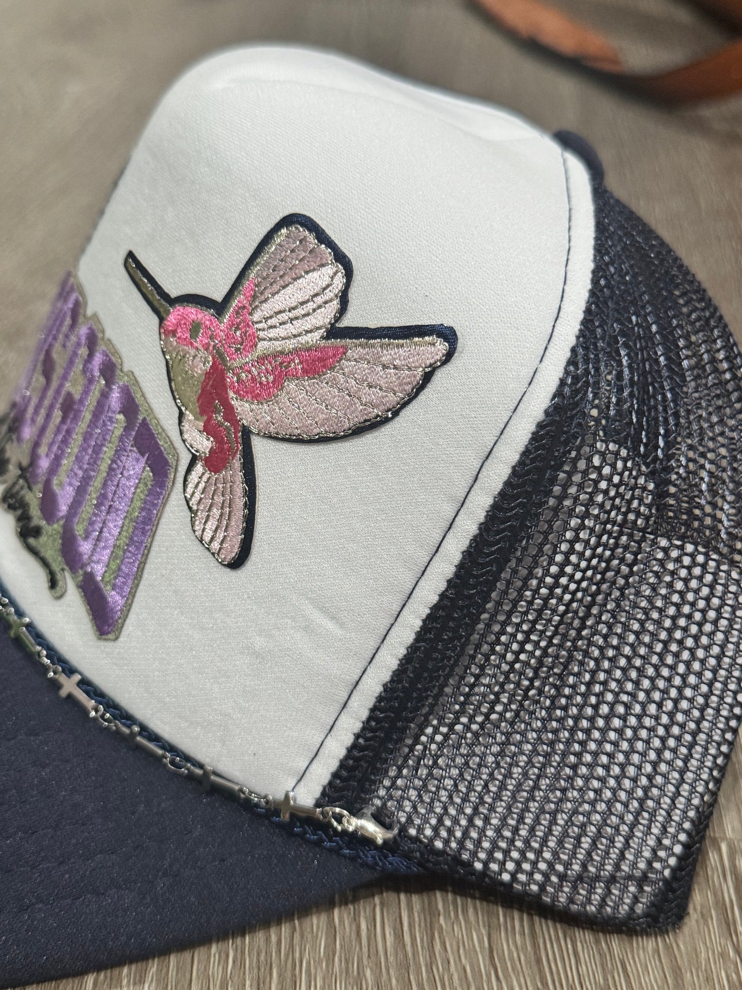 God is Good All the Time Shimmer & Sequin Christian Trucker Hat