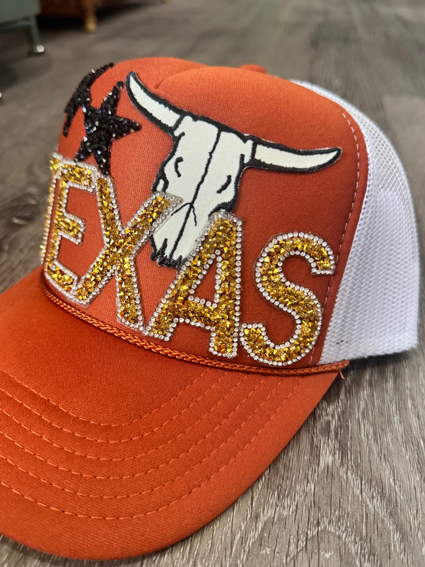 Texas Longhorns Rhinestone Letters Trucker Hat