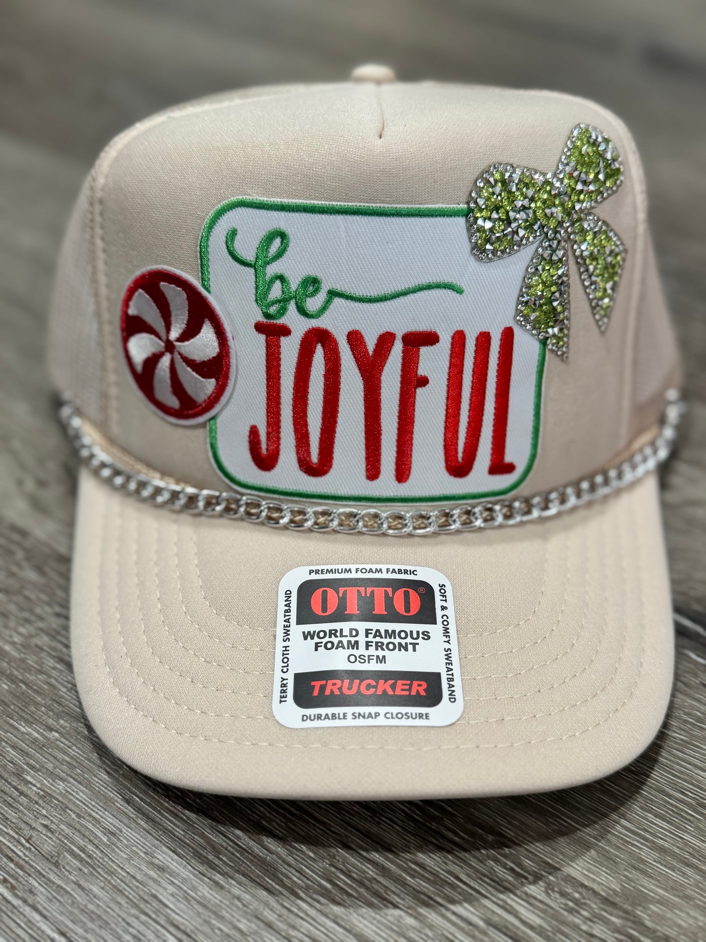 Be Joyful Peppermint Trucker Hat