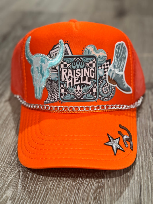 Raising Hell Western Trucker Hat