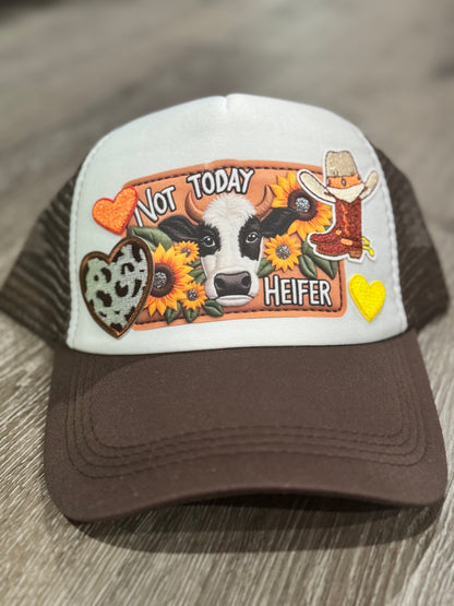 Not Today Heifer Cow Trucker Hat