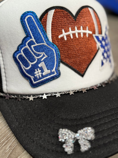 Heart Football, Foam Finger & Star Trucker Hat