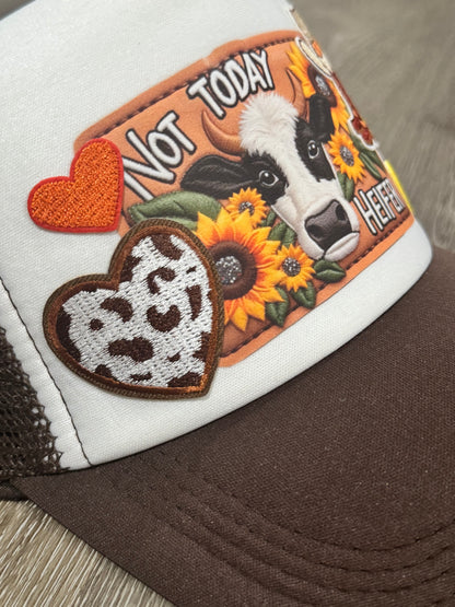 Not Today Heifer Cow Trucker Hat