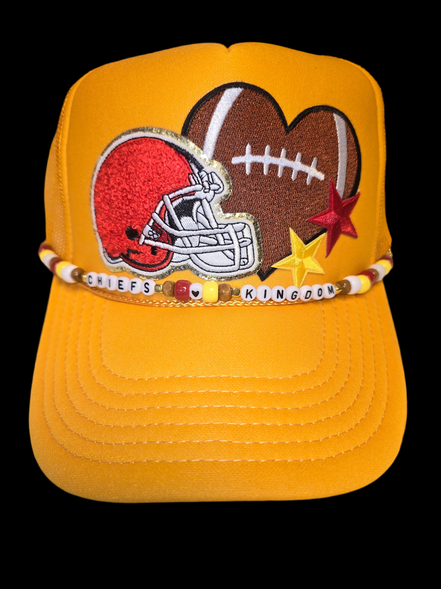 KC Chiefs Helmet Gold Trucker Hat