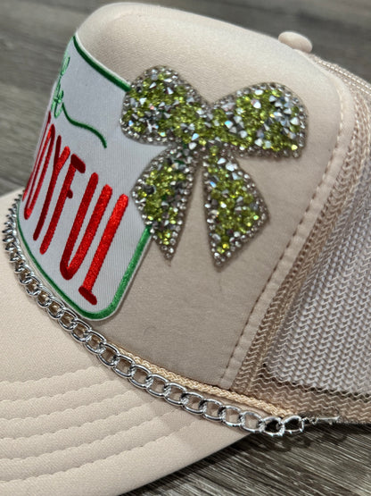 Be Joyful Peppermint Trucker Hat