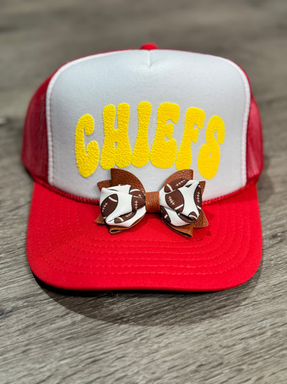 KC Chiefs Football Bow Trucker Hat