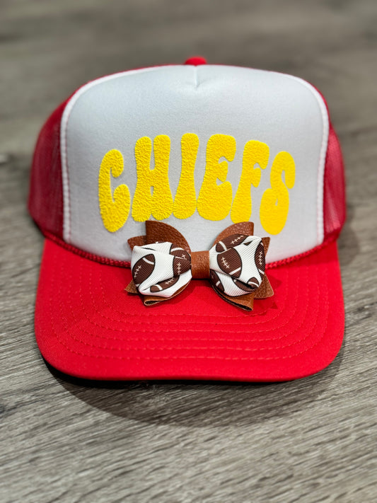 KC Chiefs Football Bow Trucker Hat