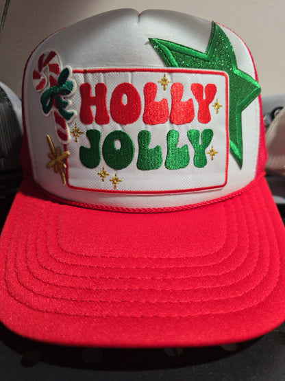 Holly Jolly Christmas Trucker Hat