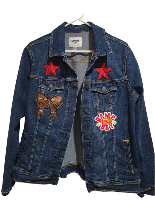 KC Chiefs Spangled Jean Jacket, XL Women’s