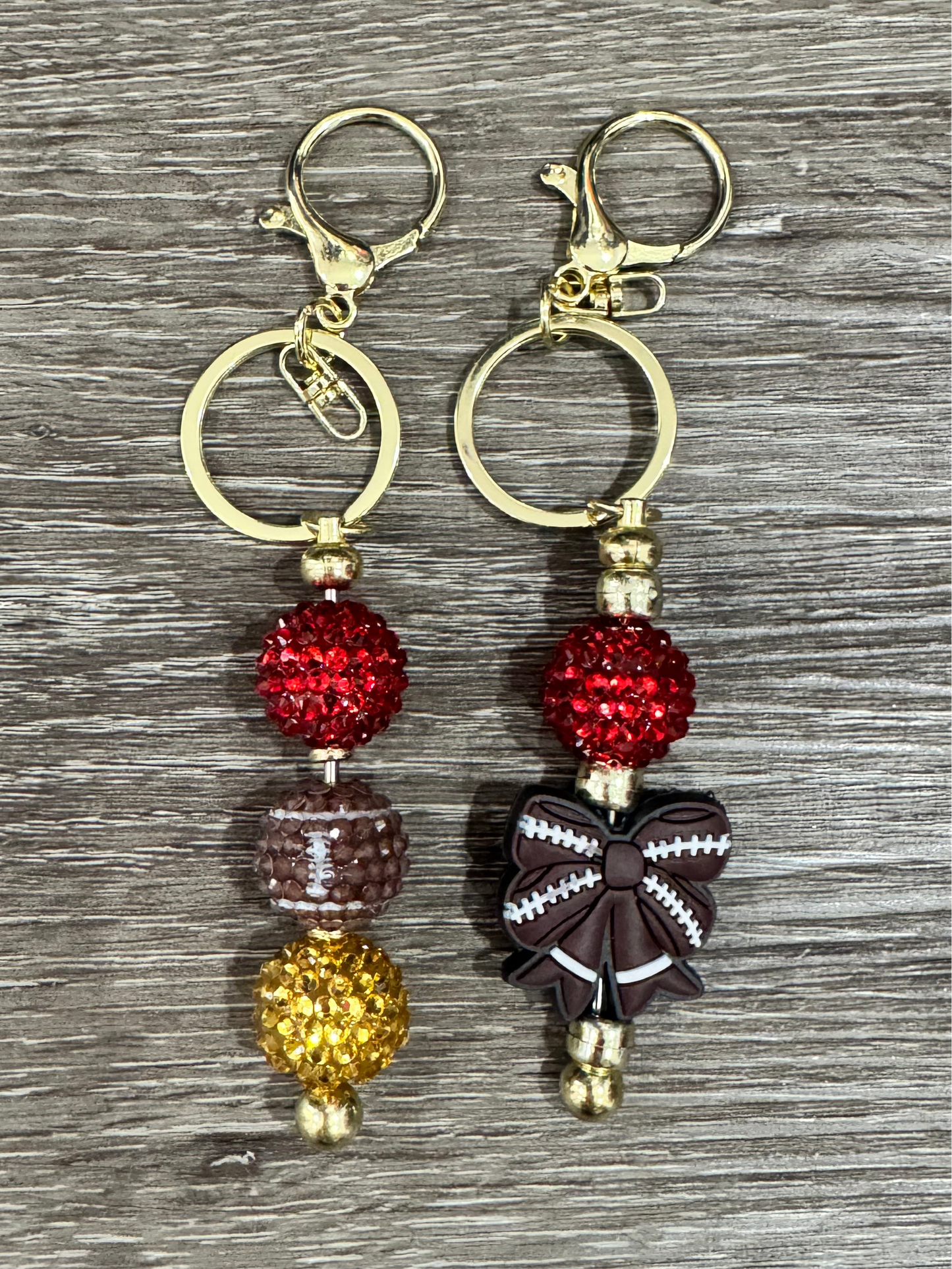 Football Theme Spirit Keychains & Bag Charms