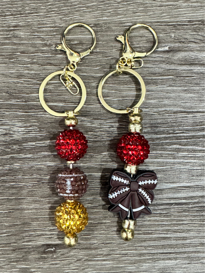 Football Theme Spirit Keychains & Bag Charms