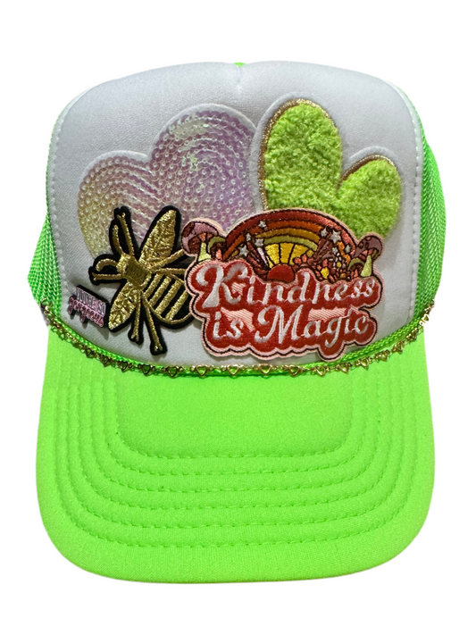 Kindness is Magic Neon Green Trucker Hat