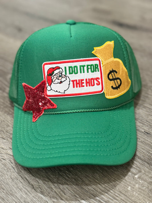 I Do It For The Ho’s Santa Christmas Trucker Hat