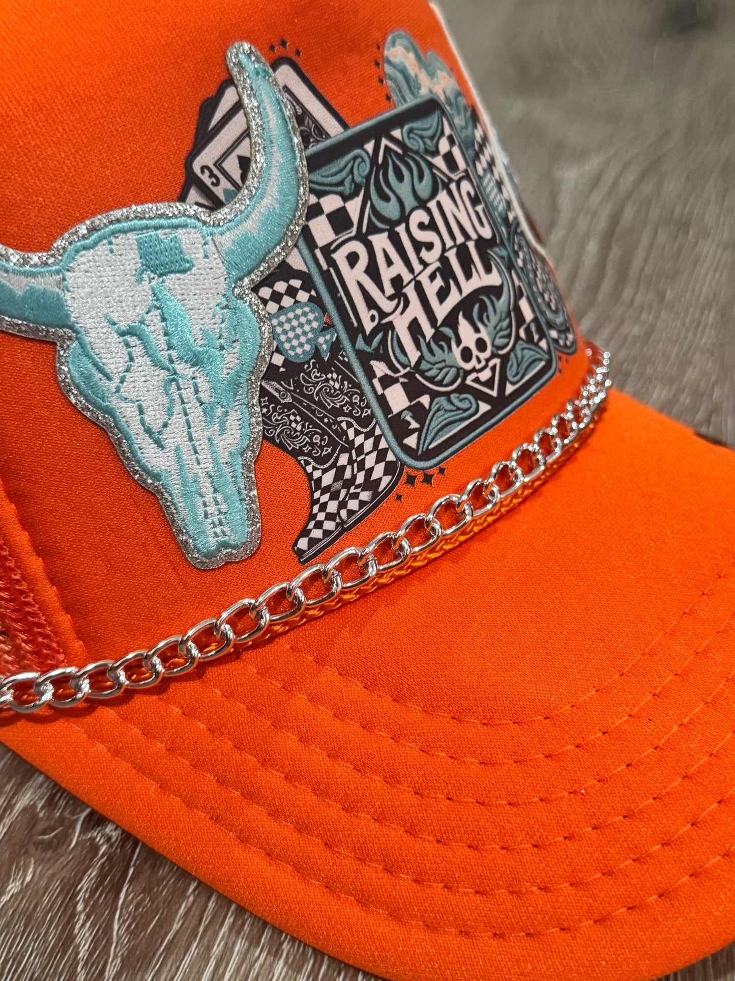 Raising Hell Western Trucker Hat