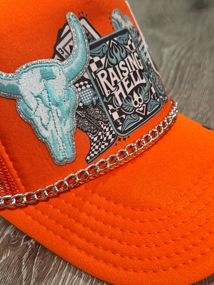 Raising Hell Western Trucker Hat