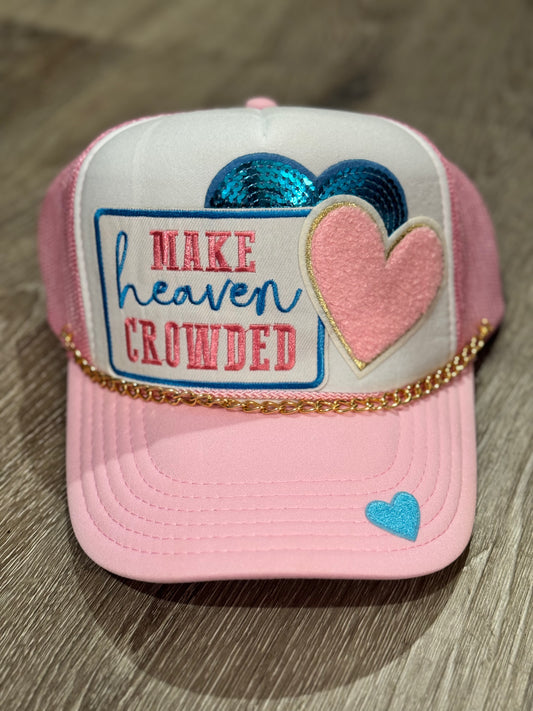 Make Heaven Crowded Christian Trucker Hat