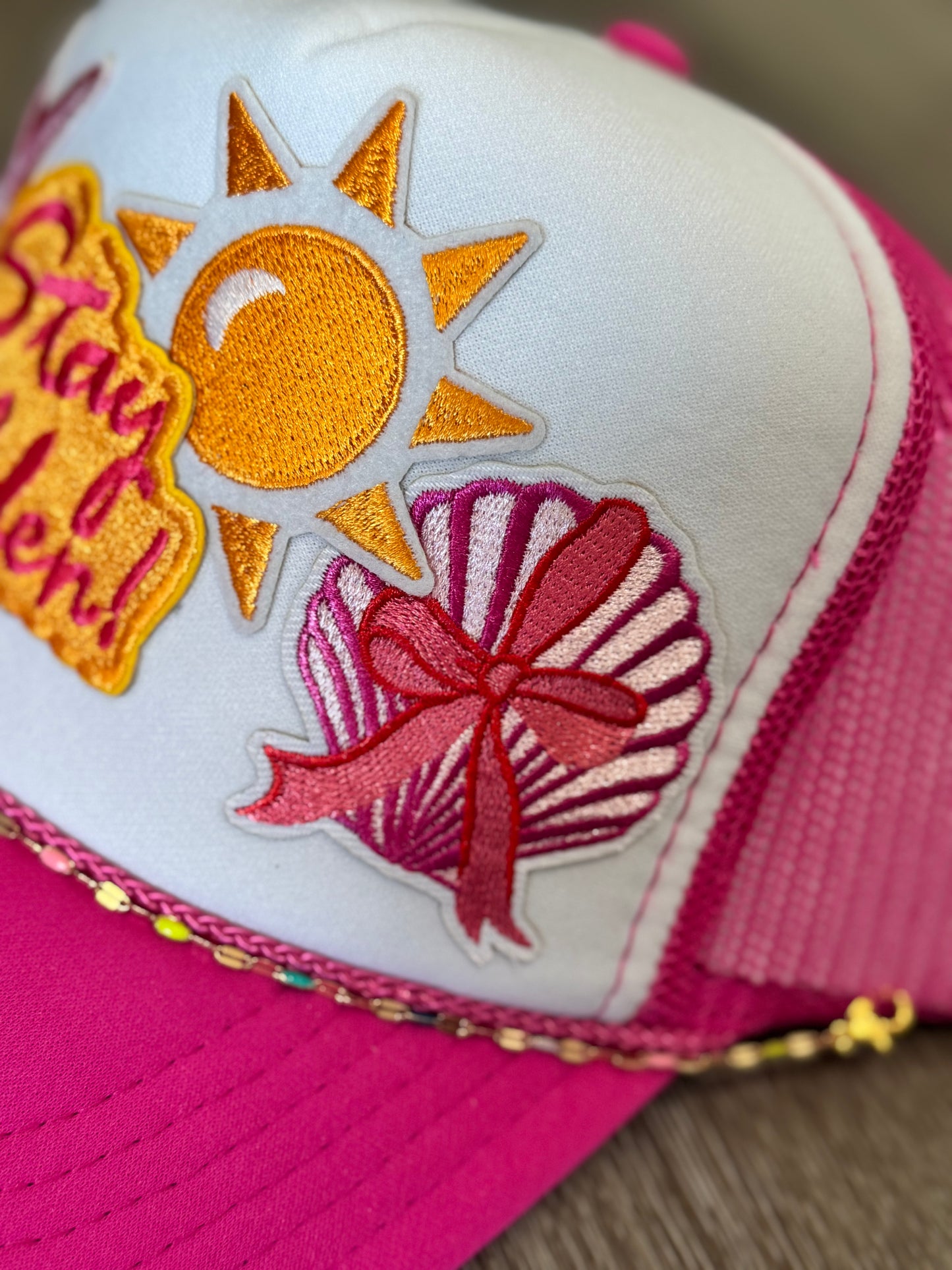 Stay Golden Sunshine Beach Trucker Hat