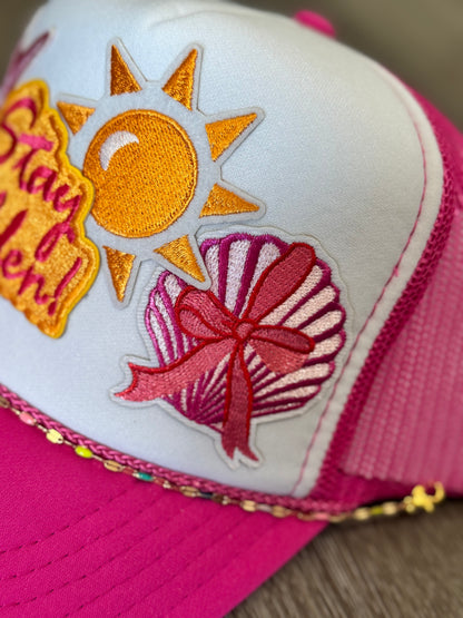 Stay Golden Sunshine Beach Trucker Hat