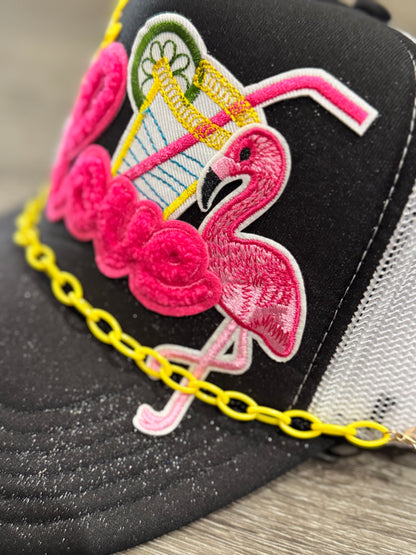 Love Sunshine & Flamingos Summer Trucker Hat