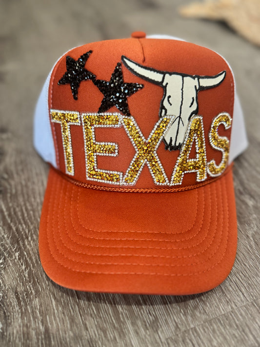 Texas Longhorns Rhinestone Letters Trucker Hat