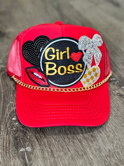 Girl Boss Glam Bow Trucker Hat