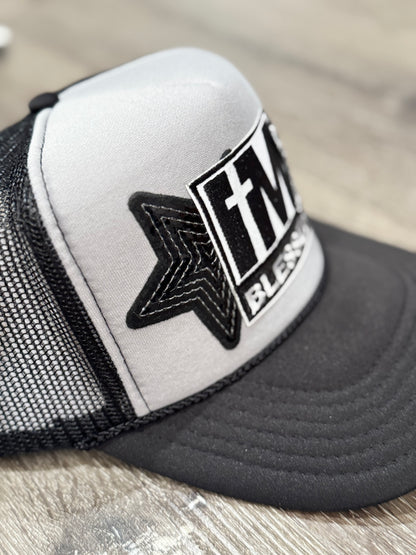 I’m Blessed Cross Black & Grey Trucker Hat