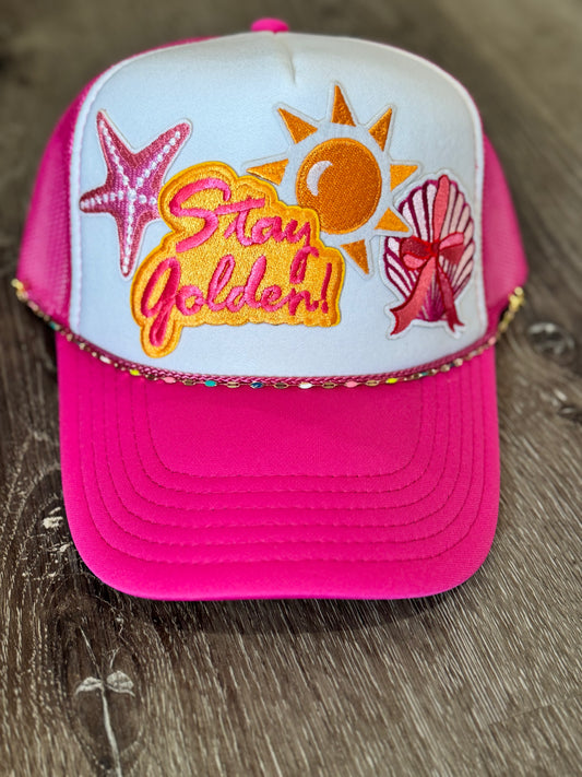 Stay Golden Sunshine Beach Trucker Hat