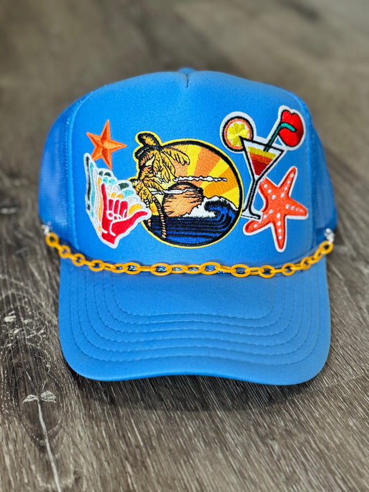 Beach Sunset Hang Loose Trucker Hat