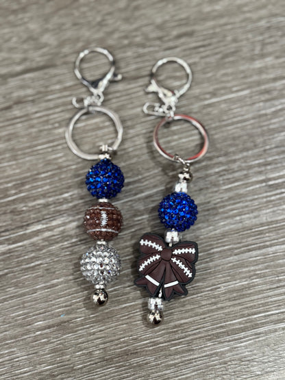 Football Theme Spirit Keychains & Bag Charms