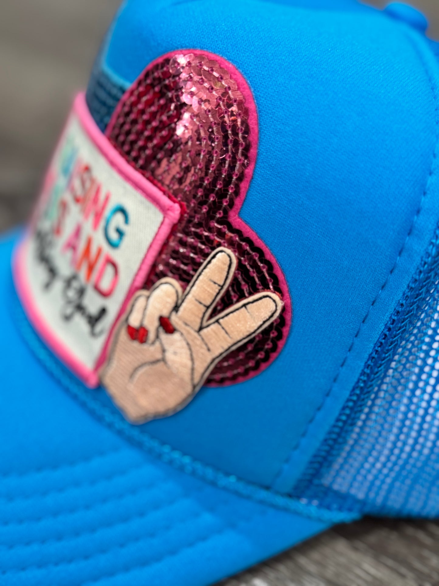 Raising Kids & Trusting God Christian Trucker Hat