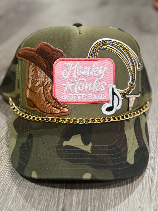 Honky Tonks & Dive Bars Cowgirl Trucker Hat