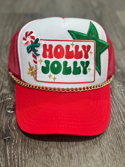 Holly Jolly Christmas Trucker Hat