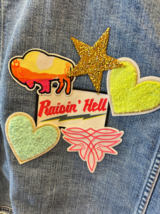 Modern Cowgirl Denim Jean Jacket- Raisin’ Hell, Women’s Size L