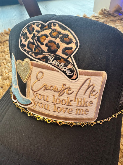 Excuse Me You Look Like You Love Me Cowgirl Trucker Hat