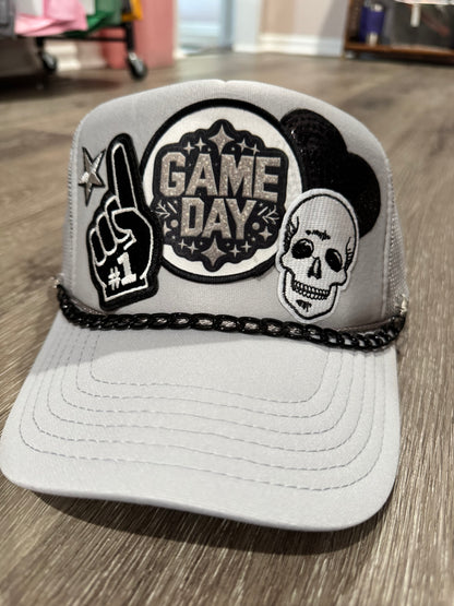 Raiders Game Day Black & Silver Trucker Hat