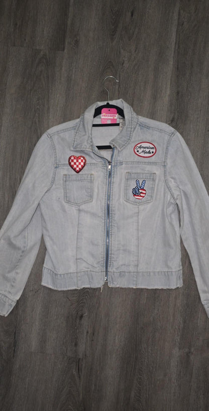 Busch Beer Light Wash Denim Patch Jean Jacket