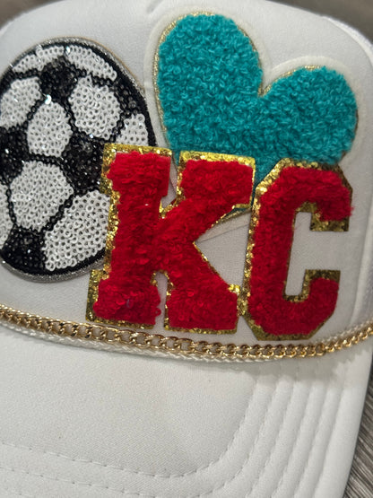 Sporting KC Soccer White Trucker Hat