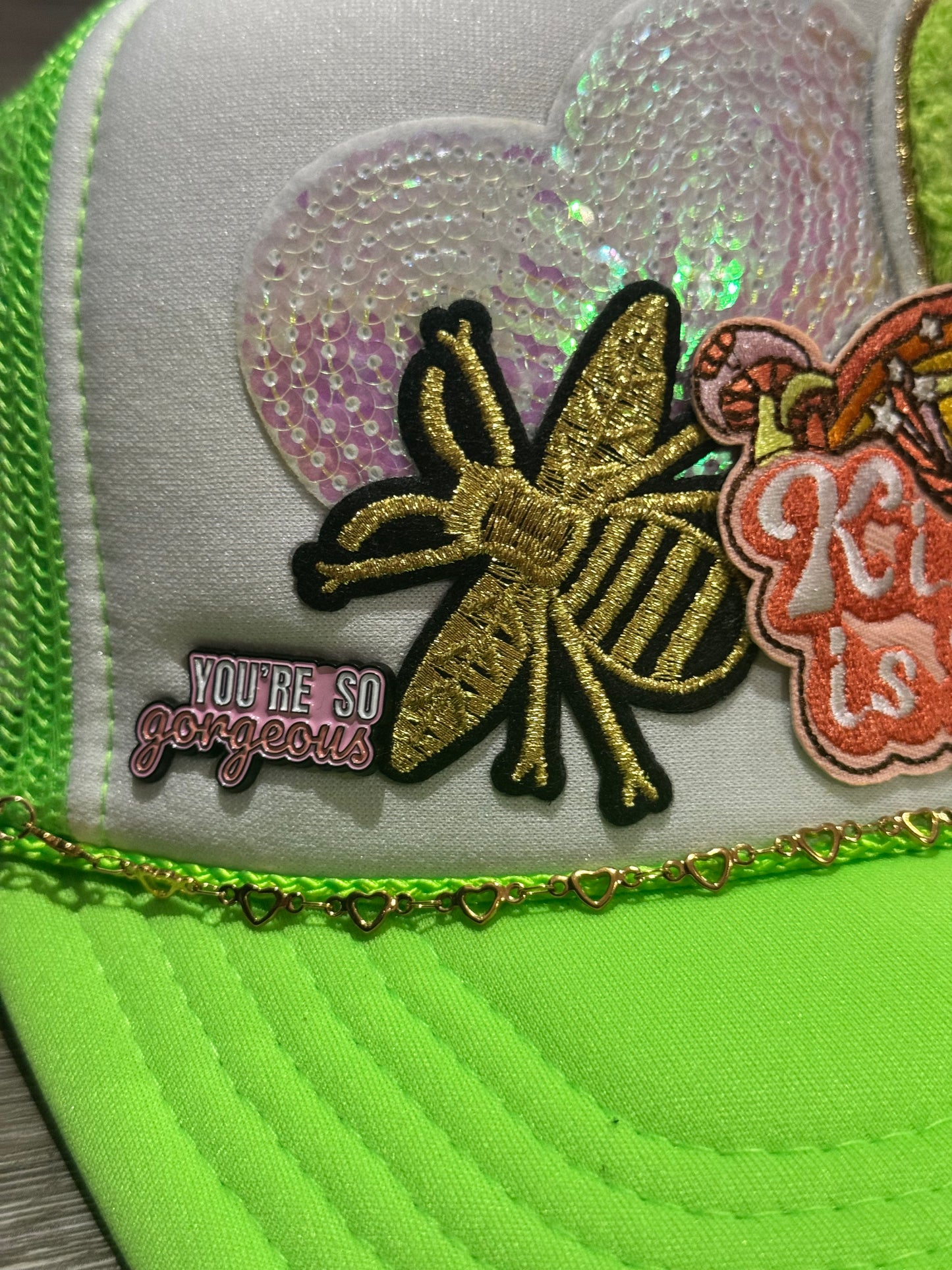 Kindness is Magic Neon Green Trucker Hat
