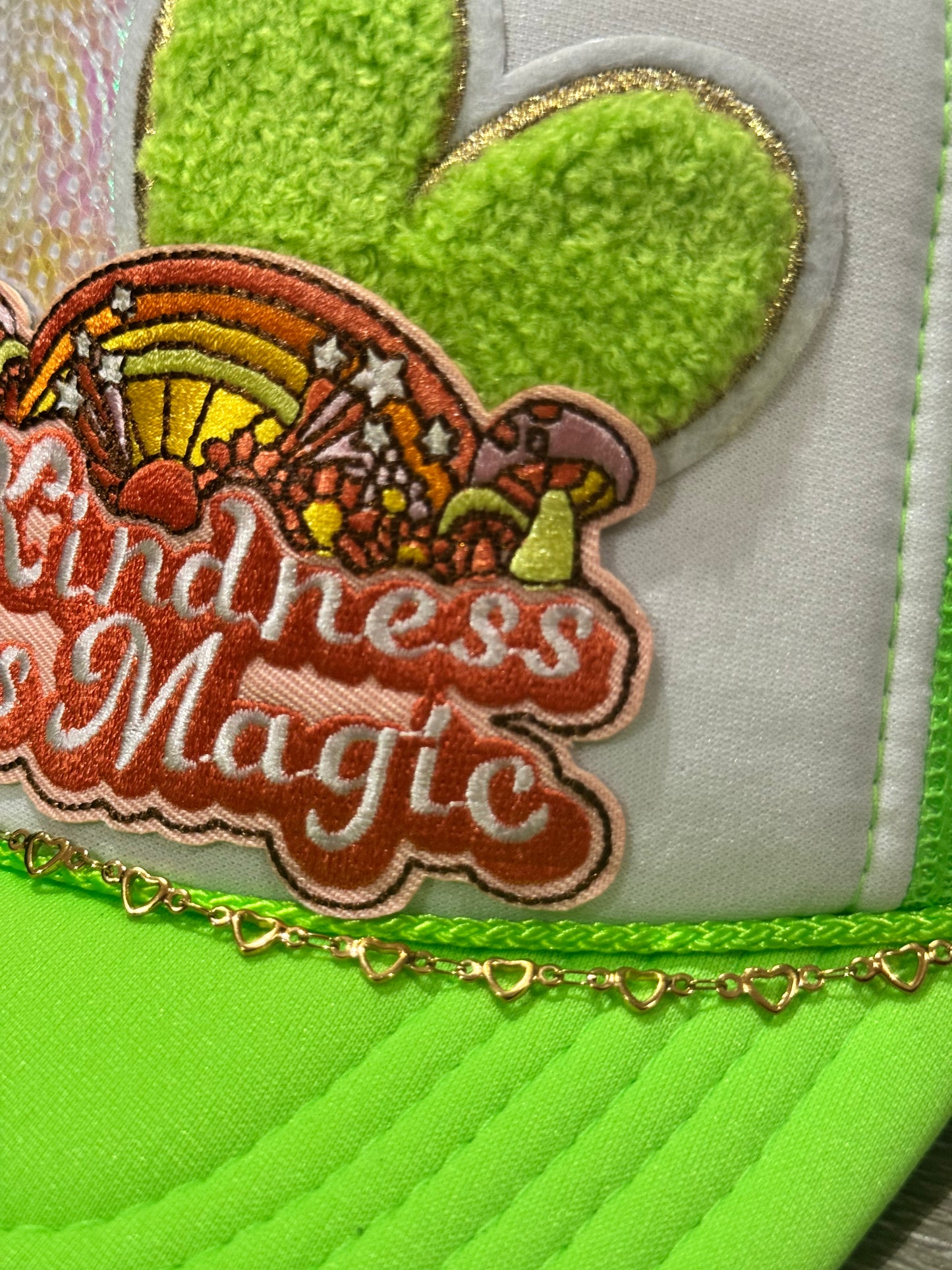 Kindness is Magic Neon Green Trucker Hat