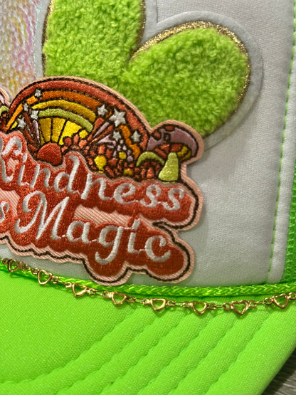Kindness is Magic Neon Green Trucker Hat