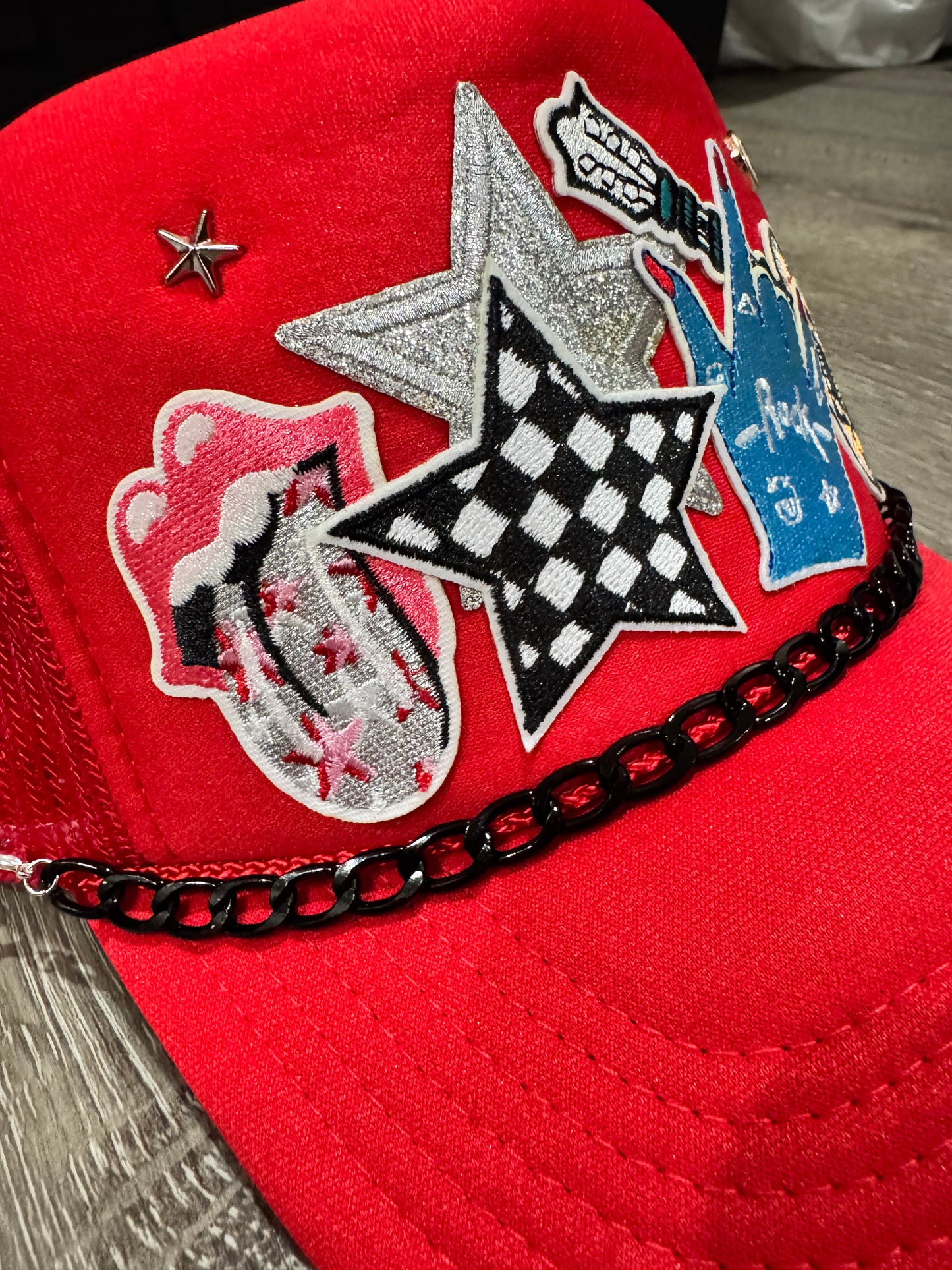 Rock Out Rock Star Red Trucker Hat