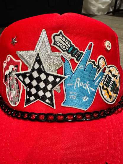 Rock Out Rock Star Red Trucker Hat