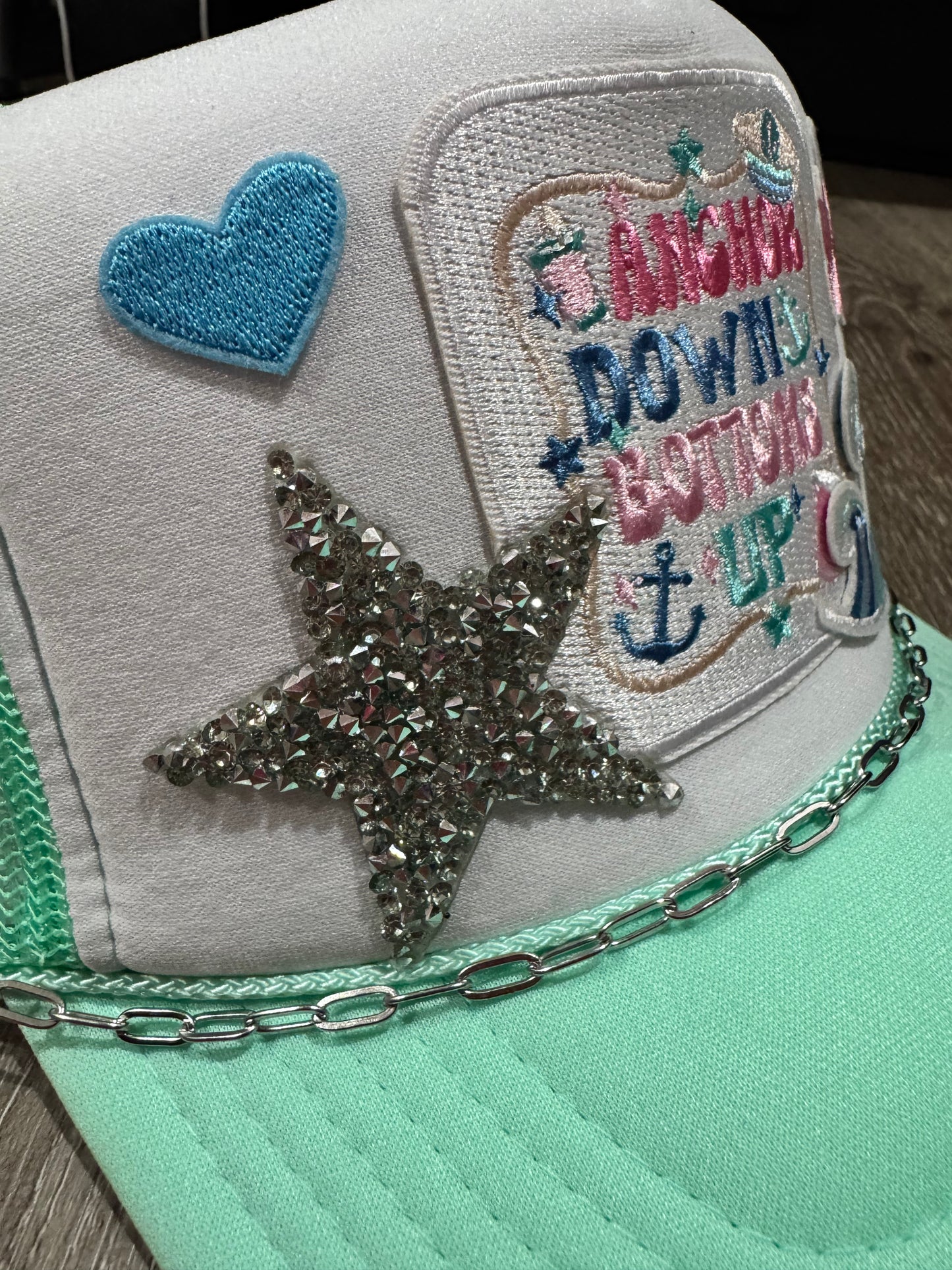 Anchors Down Bottoms Up Lake Vibes Trucker Hat